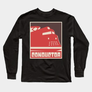 Retro Vintage Rail Crew Railroad Train Conductor Long Sleeve T-Shirt